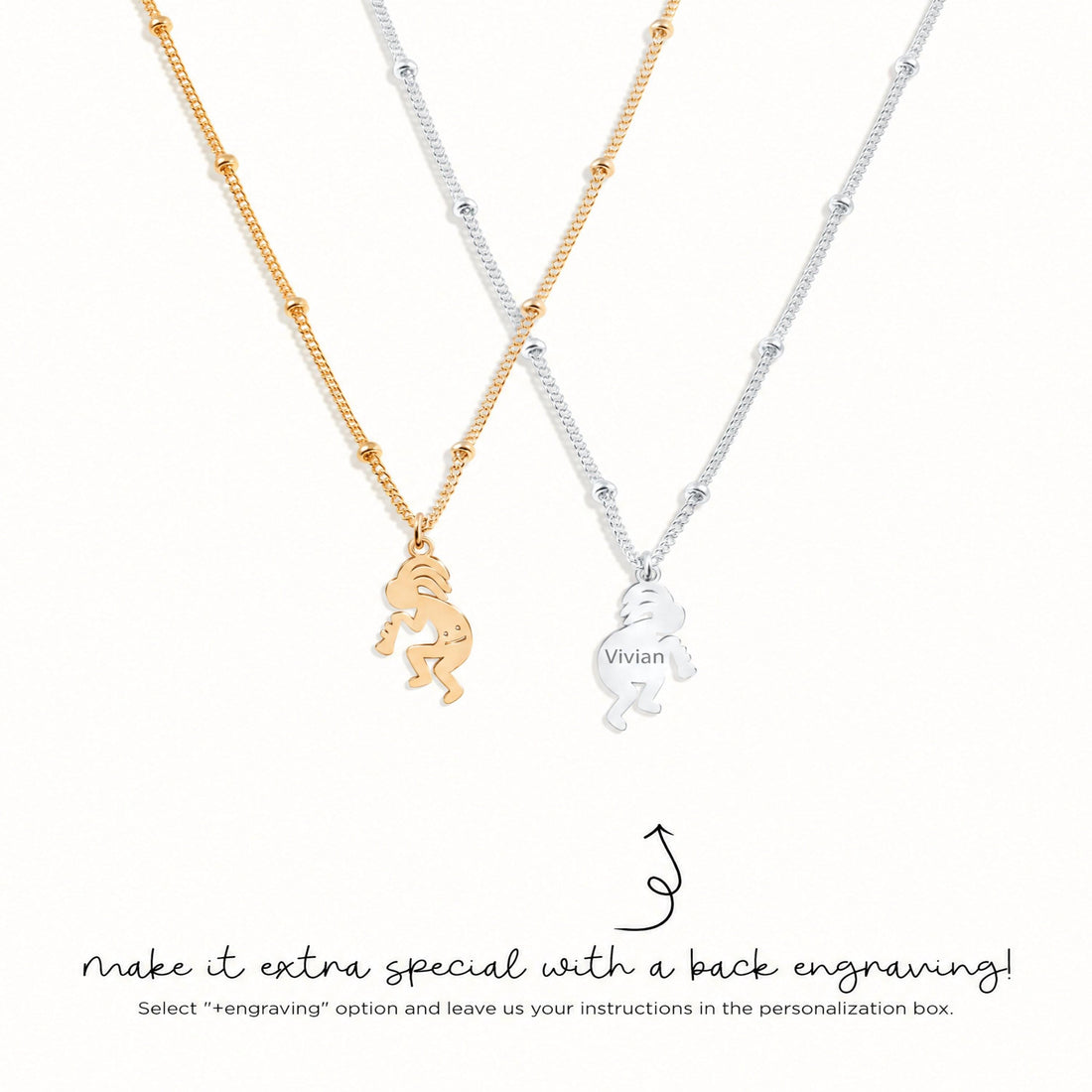 Kokopelli Charm Beady Necklace