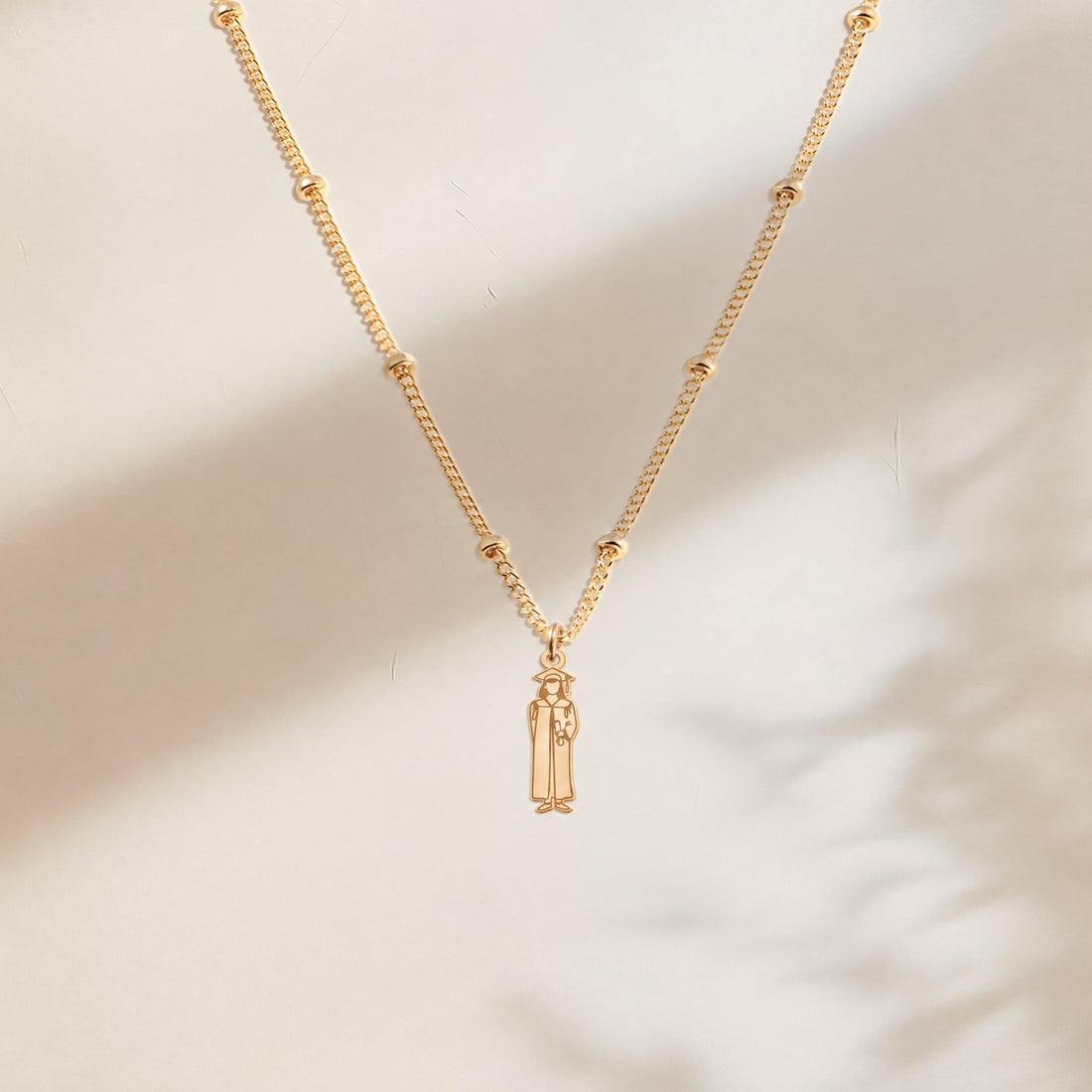 Cap and Gown Charm Necklace