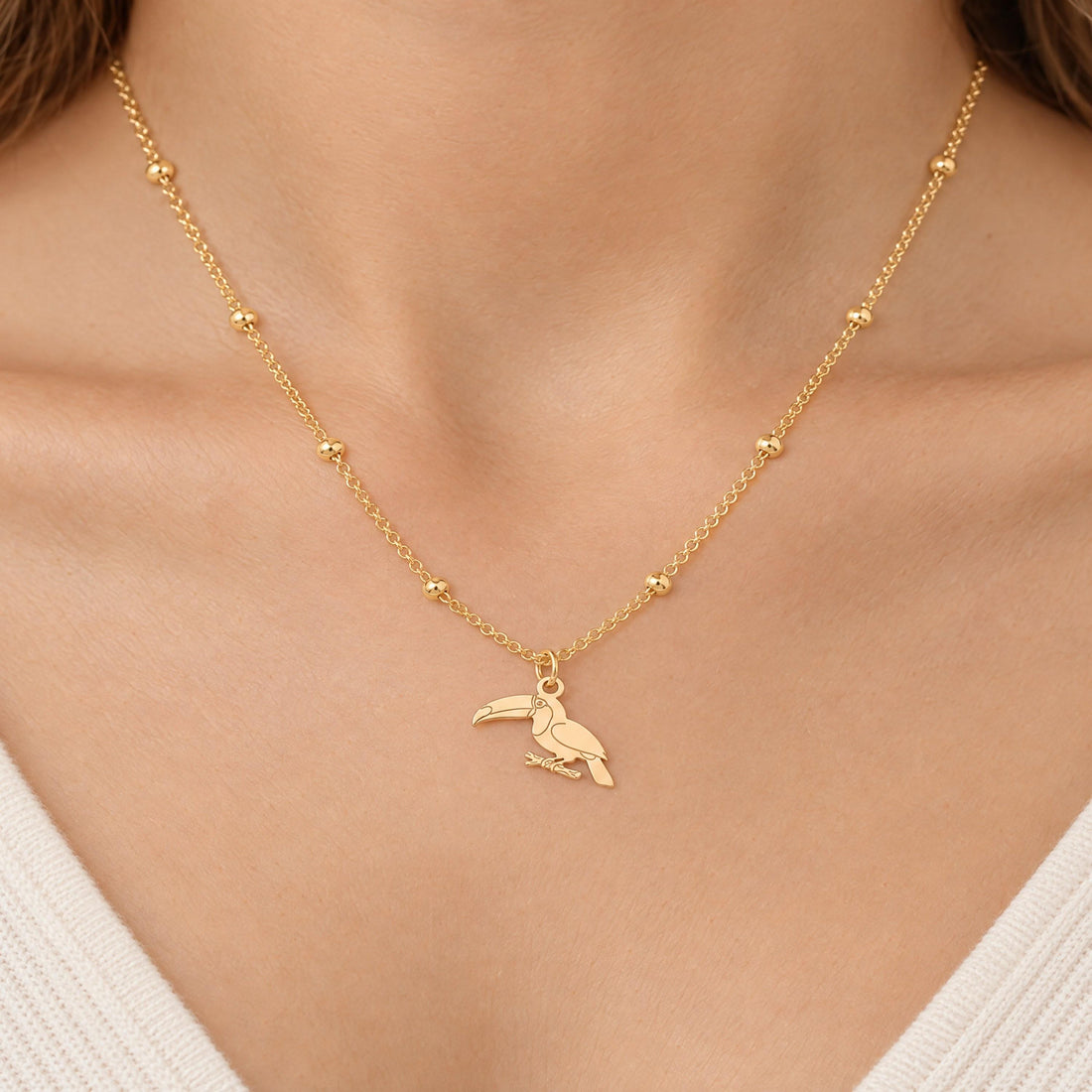 Toucan Bird Charm Necklace