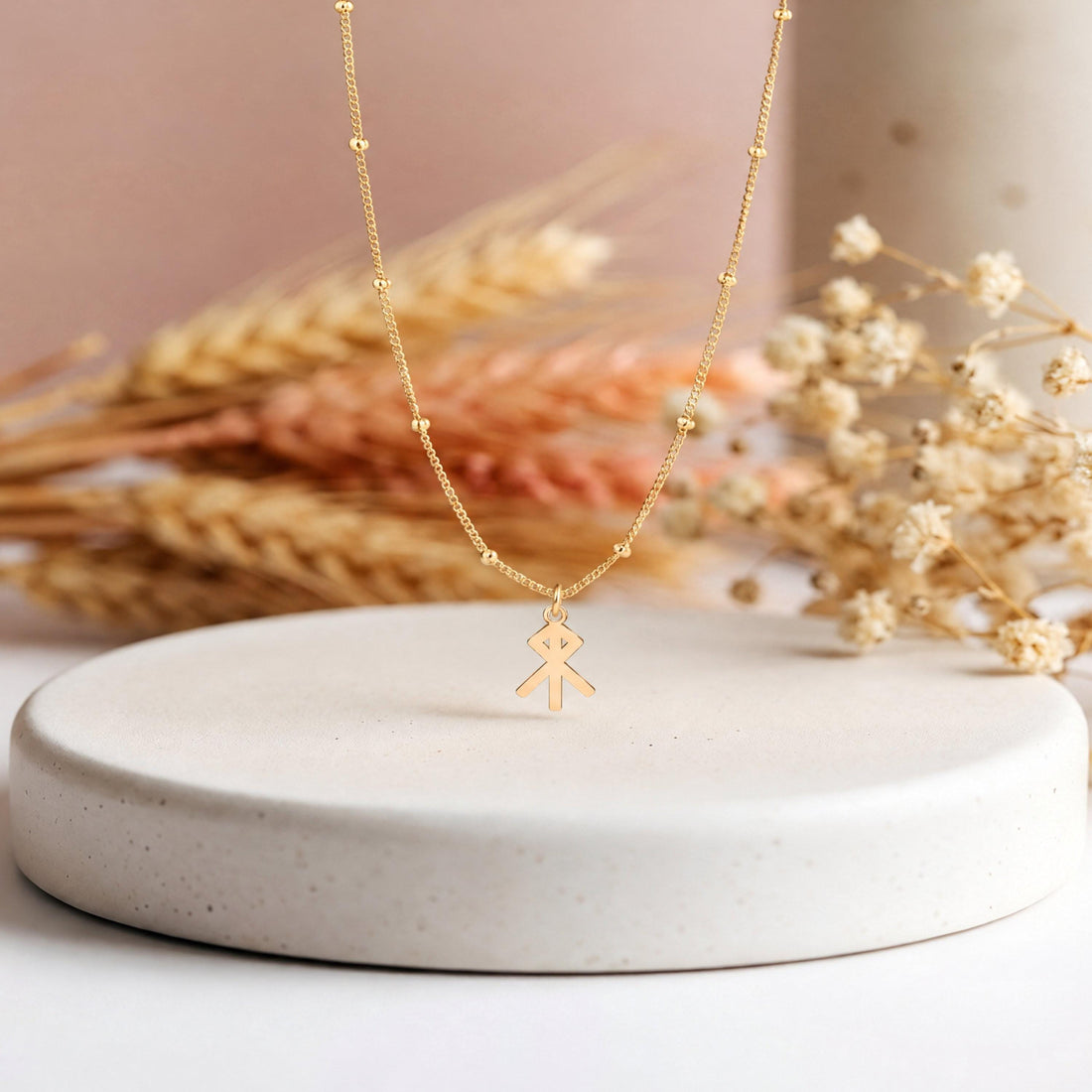 Stick Figure Charm Necklace