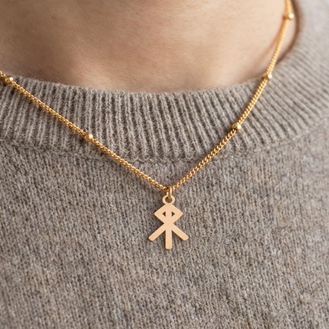 Stick Figure Charm Necklace