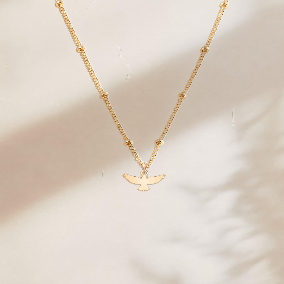 Flying Dove Beaded Necklace