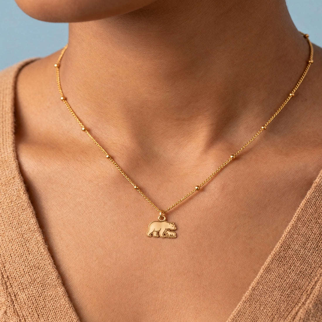Polar Bear Beady Necklace