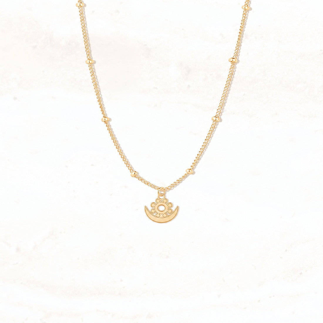 Sun Moon Charm Necklace
