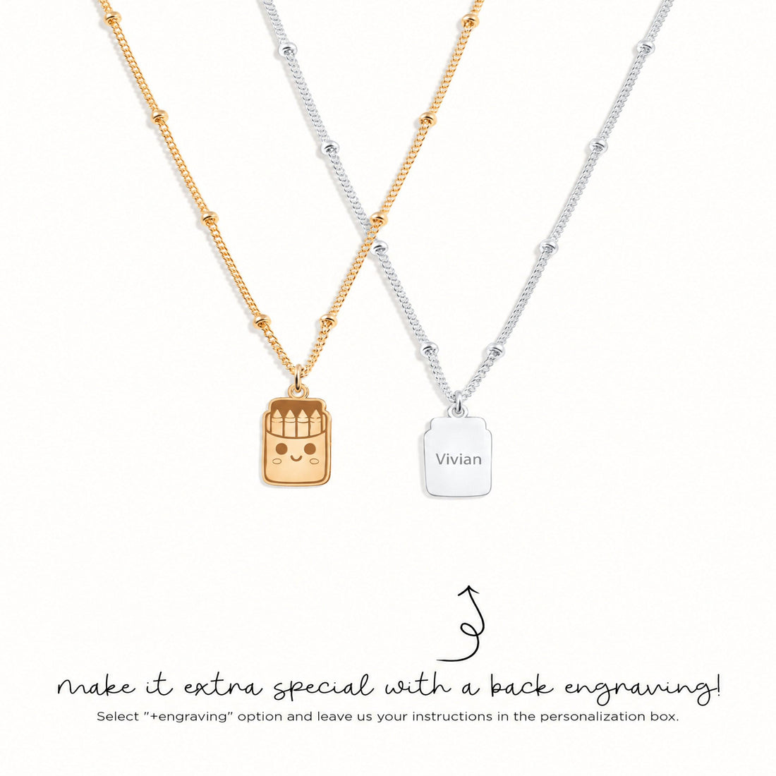 Box of Crayons Charm Necklace