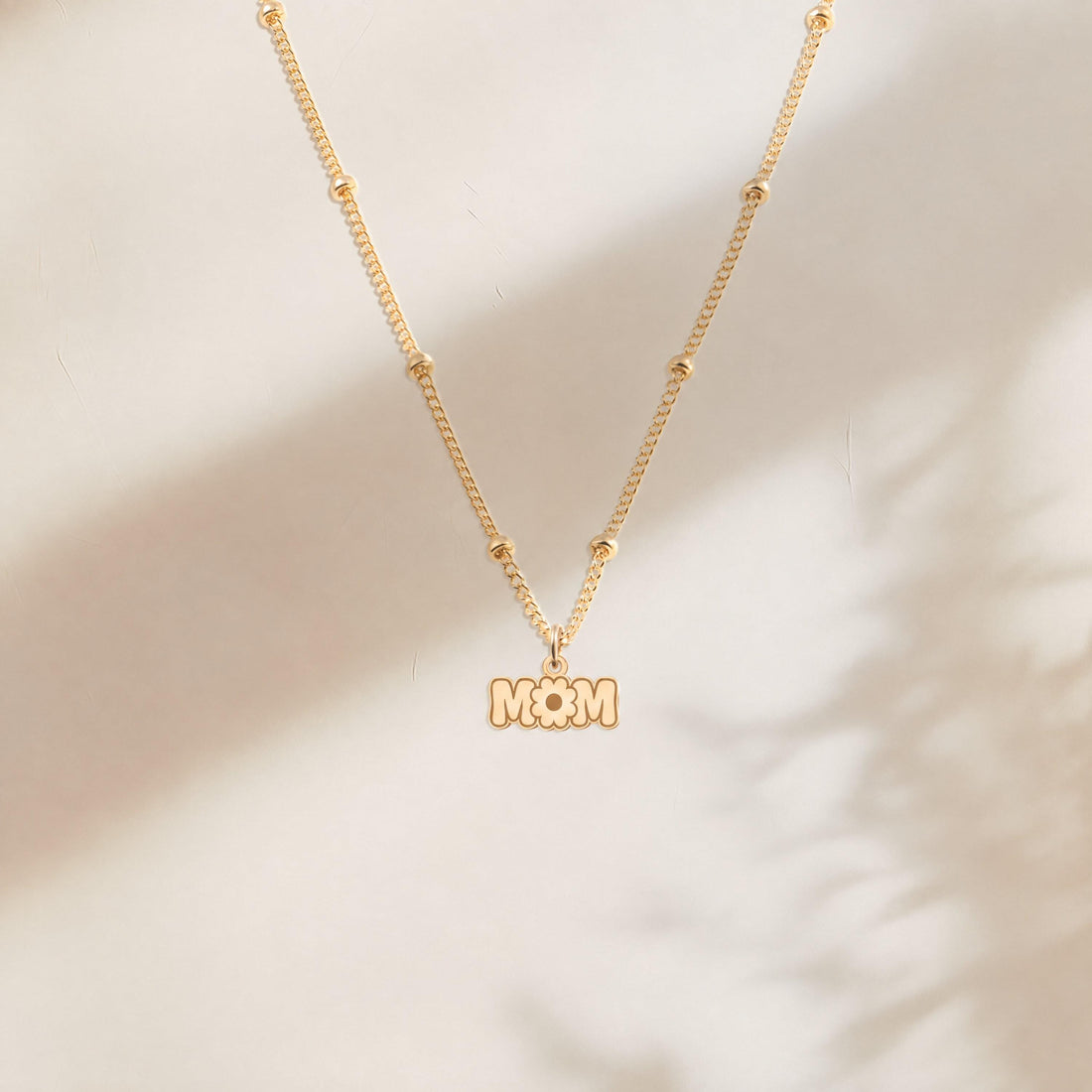 Mom Flower Charm Necklace