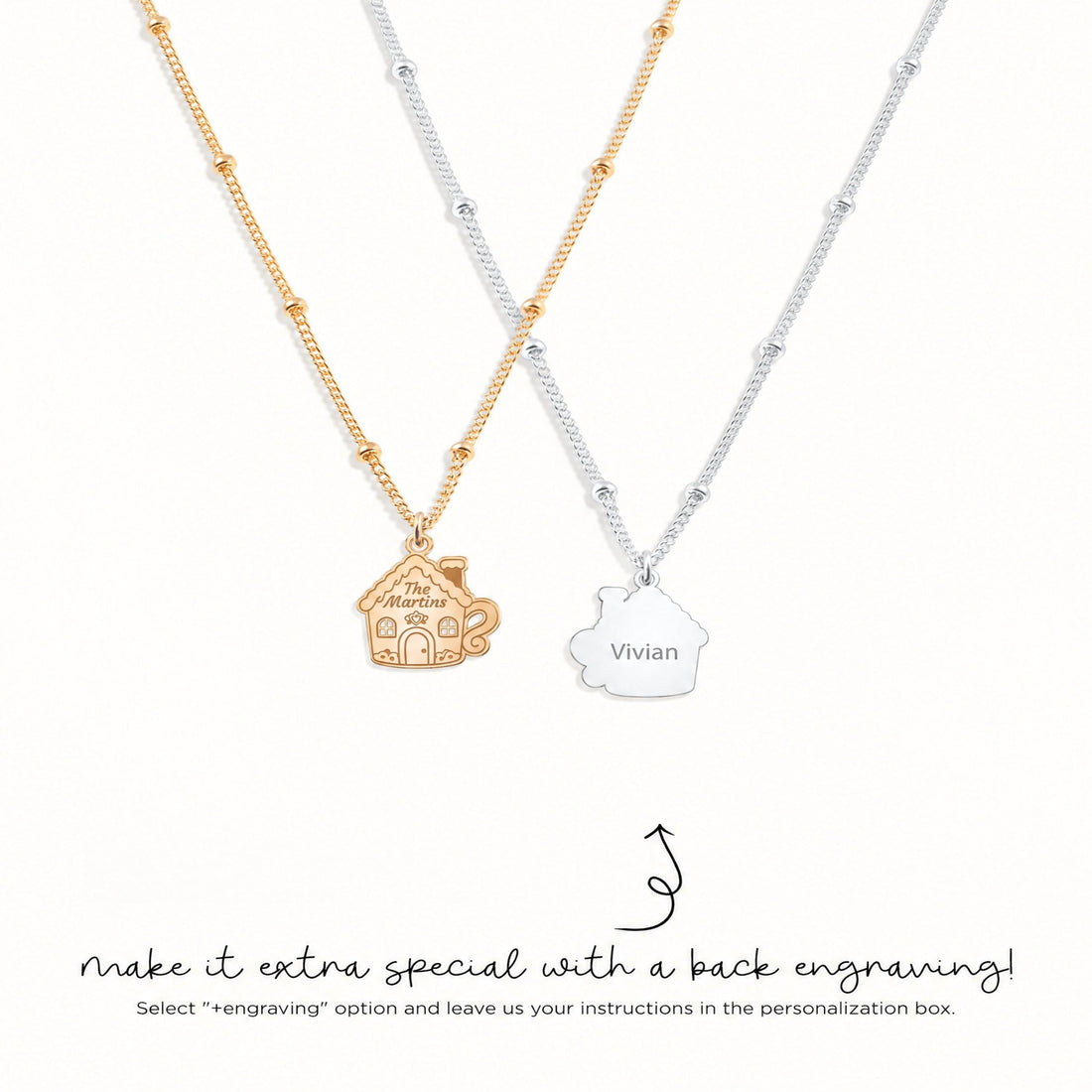 Cottage House Cup Charm Necklace