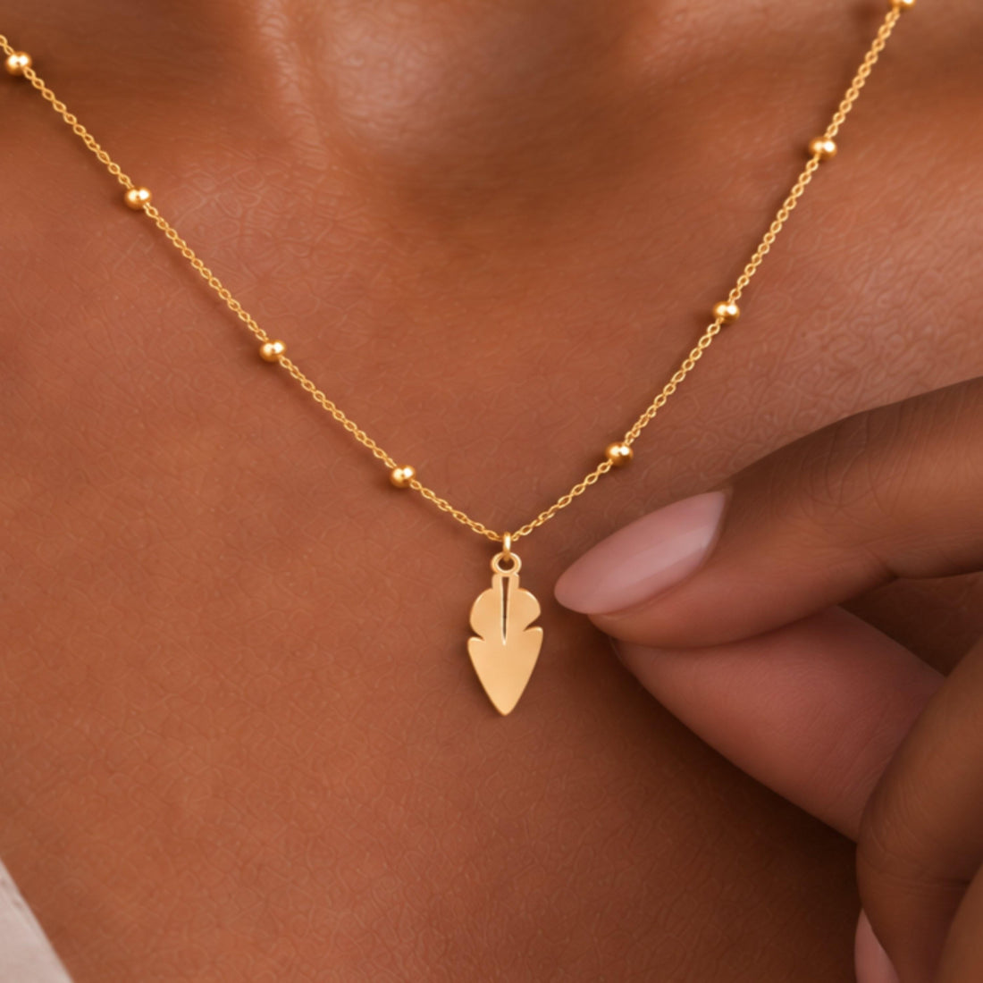 Flat Carrot Charm Necklace