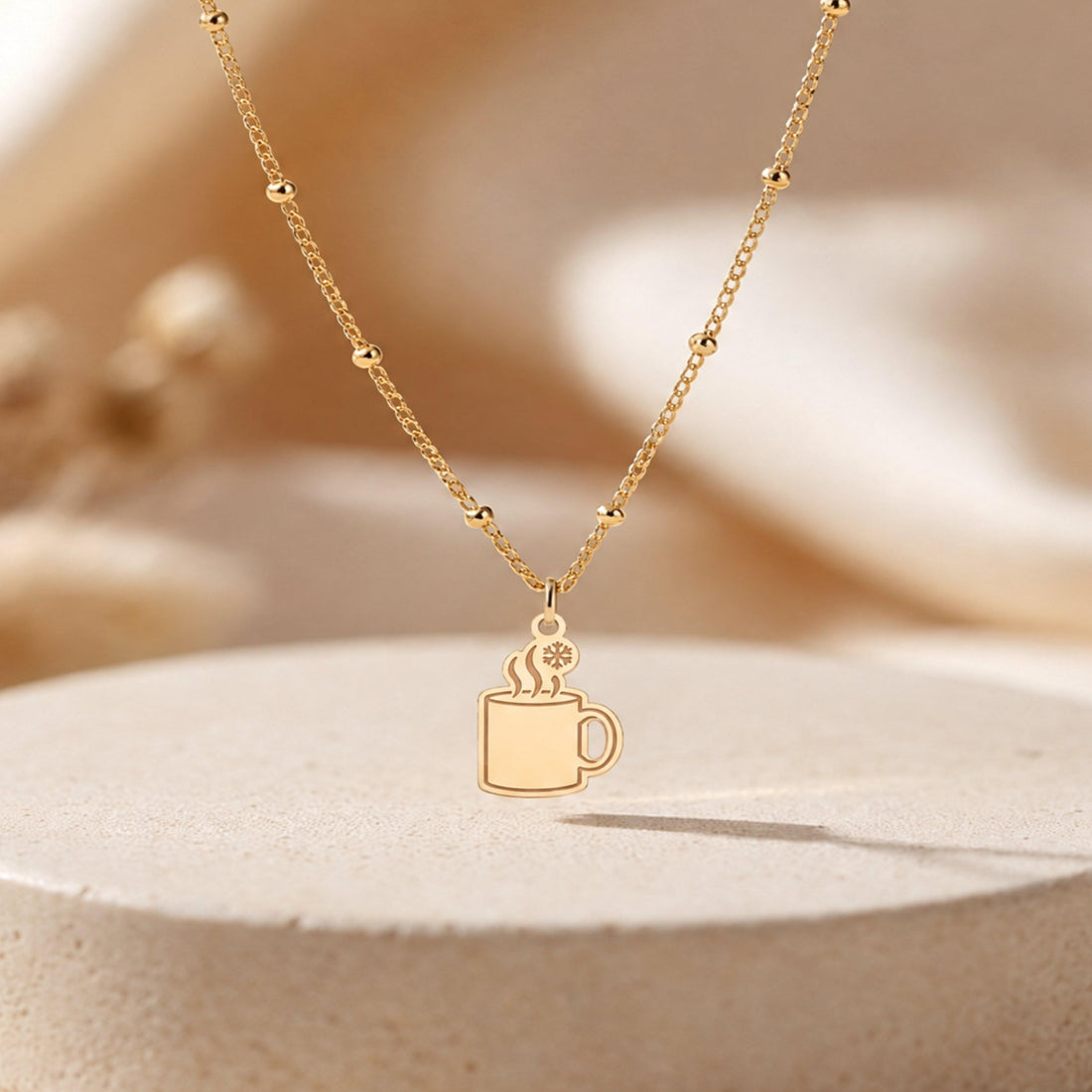 Coffee Mug Charm Necklace