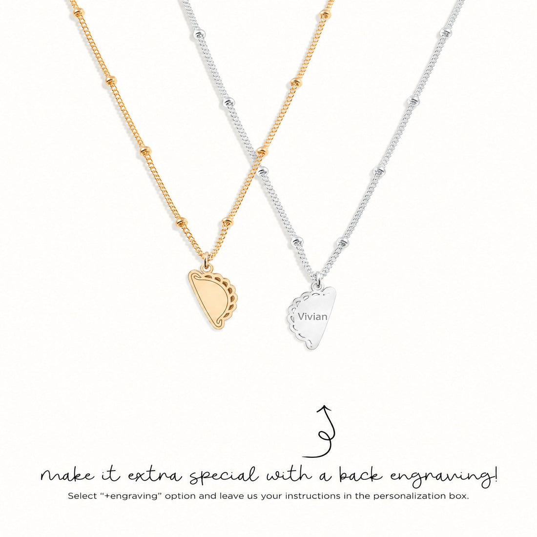 Taco Shell Charm Necklace