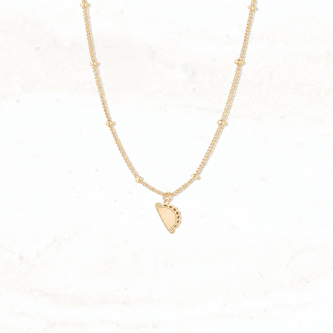 Taco Shell Charm Necklace