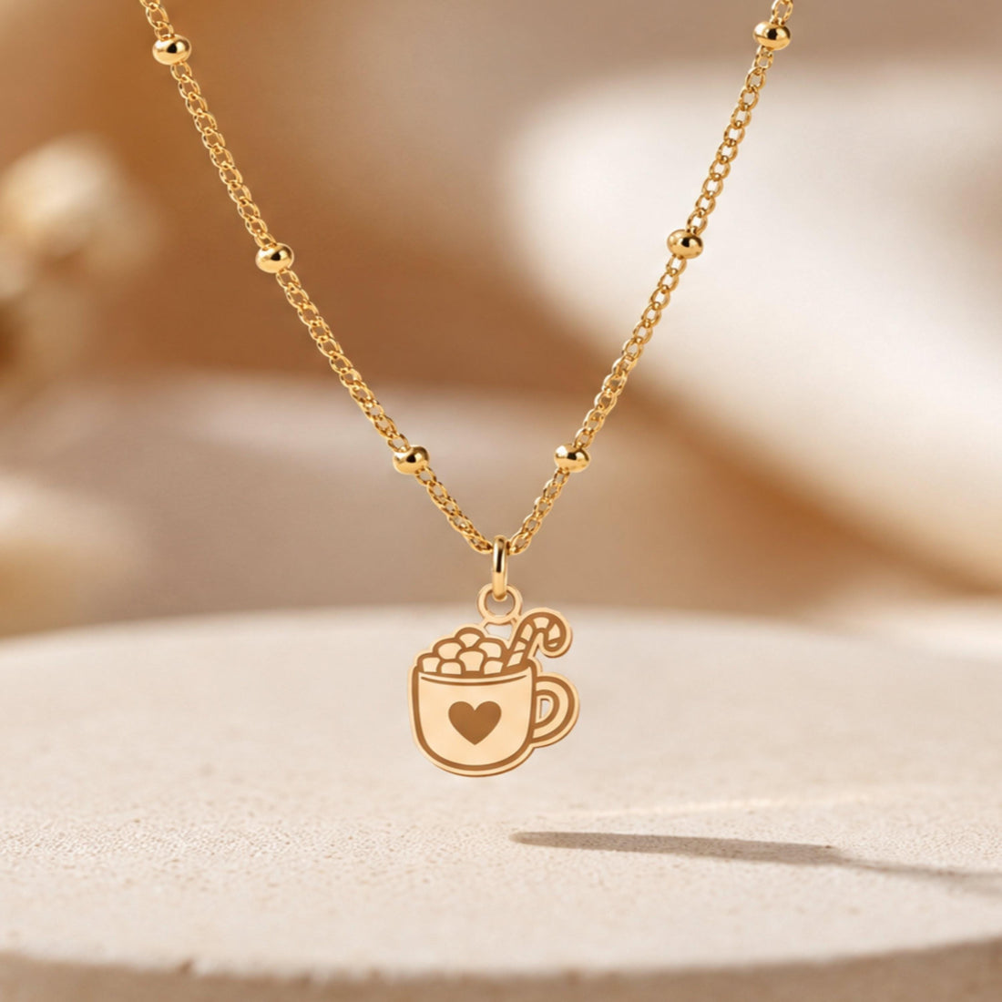 Hot Cocoa Mug Charm Necklace