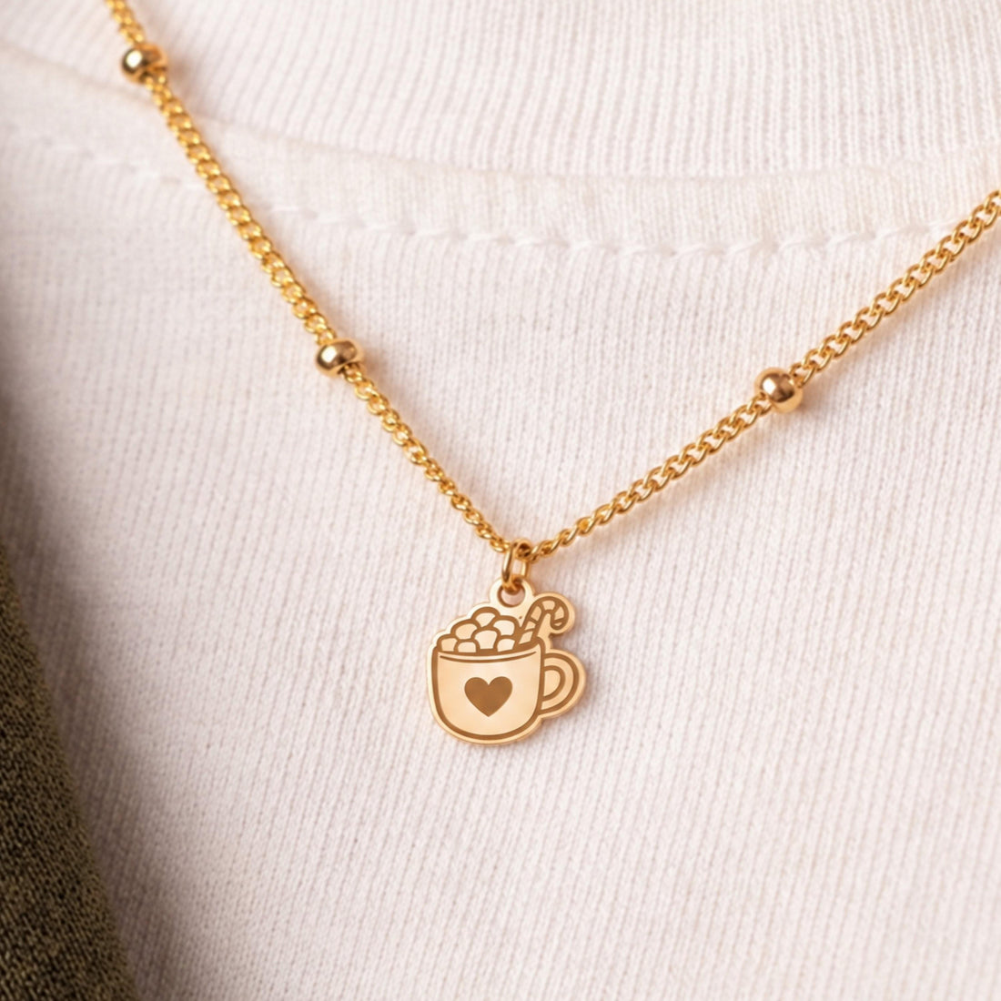 Hot Cocoa Mug Charm Necklace