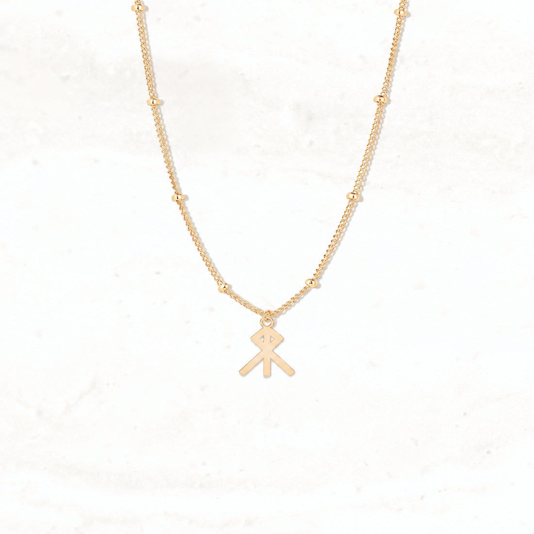 Algiz Rune Charm Necklace