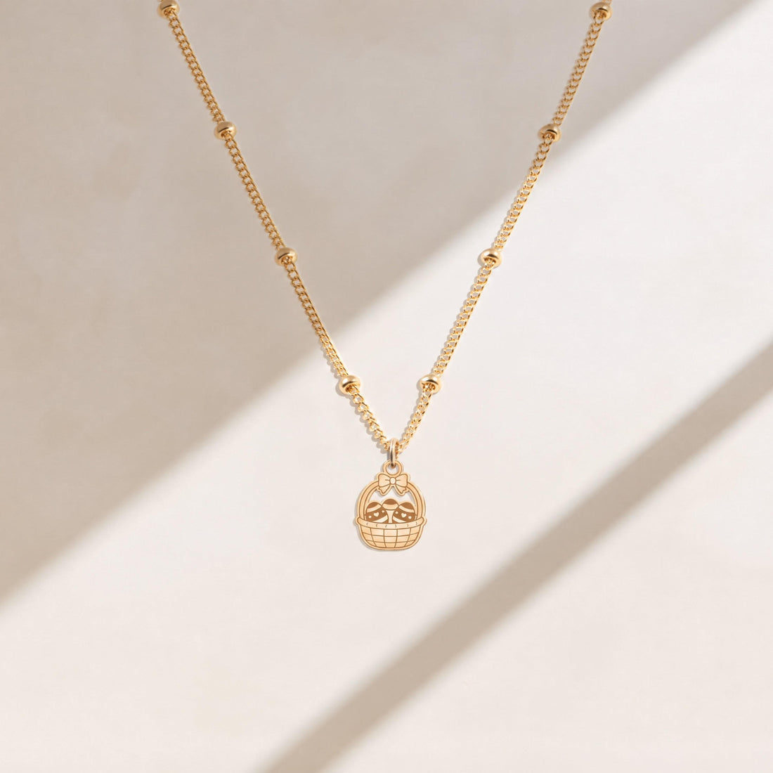 Easter Basket Charm Necklace