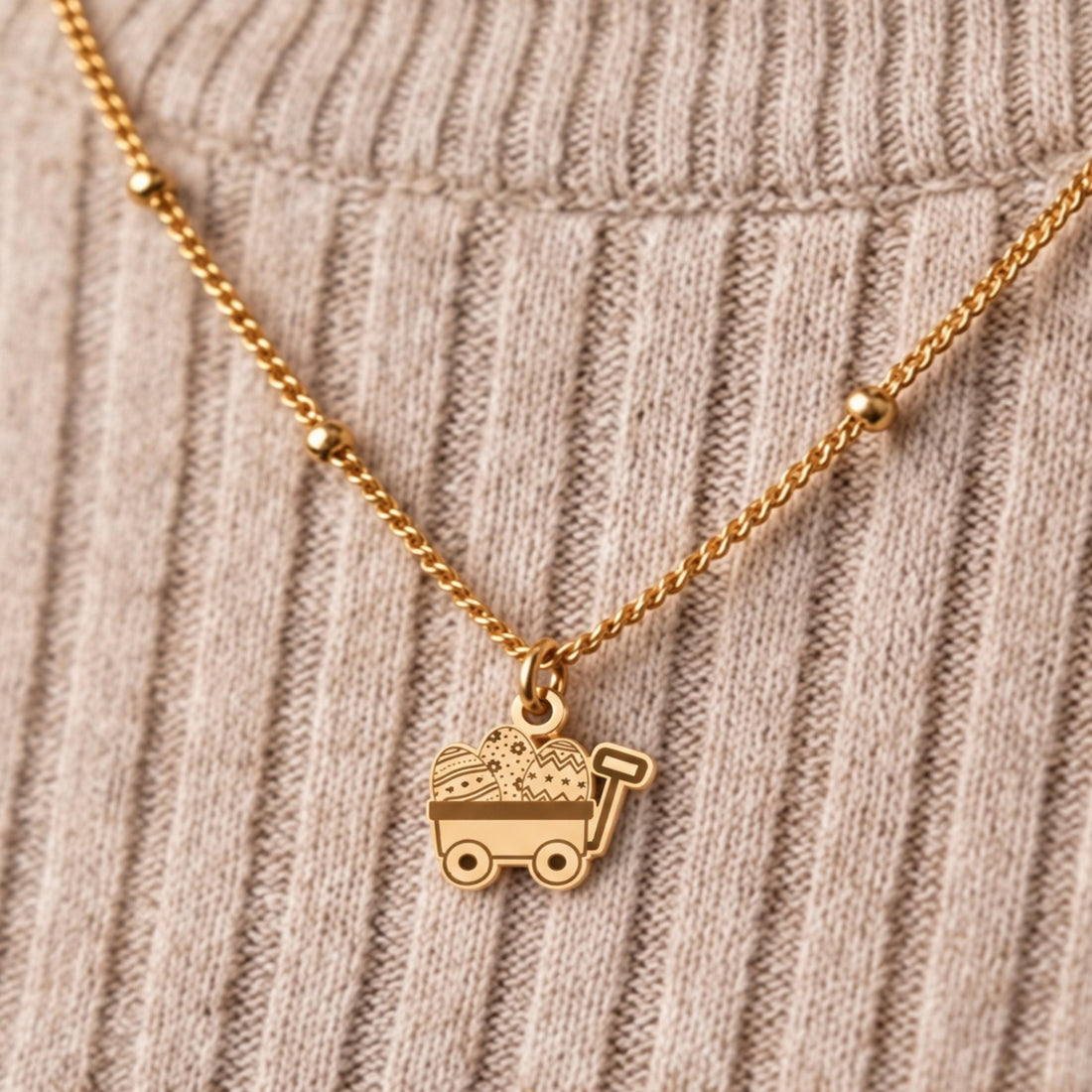 Easter Basket Charm Necklace