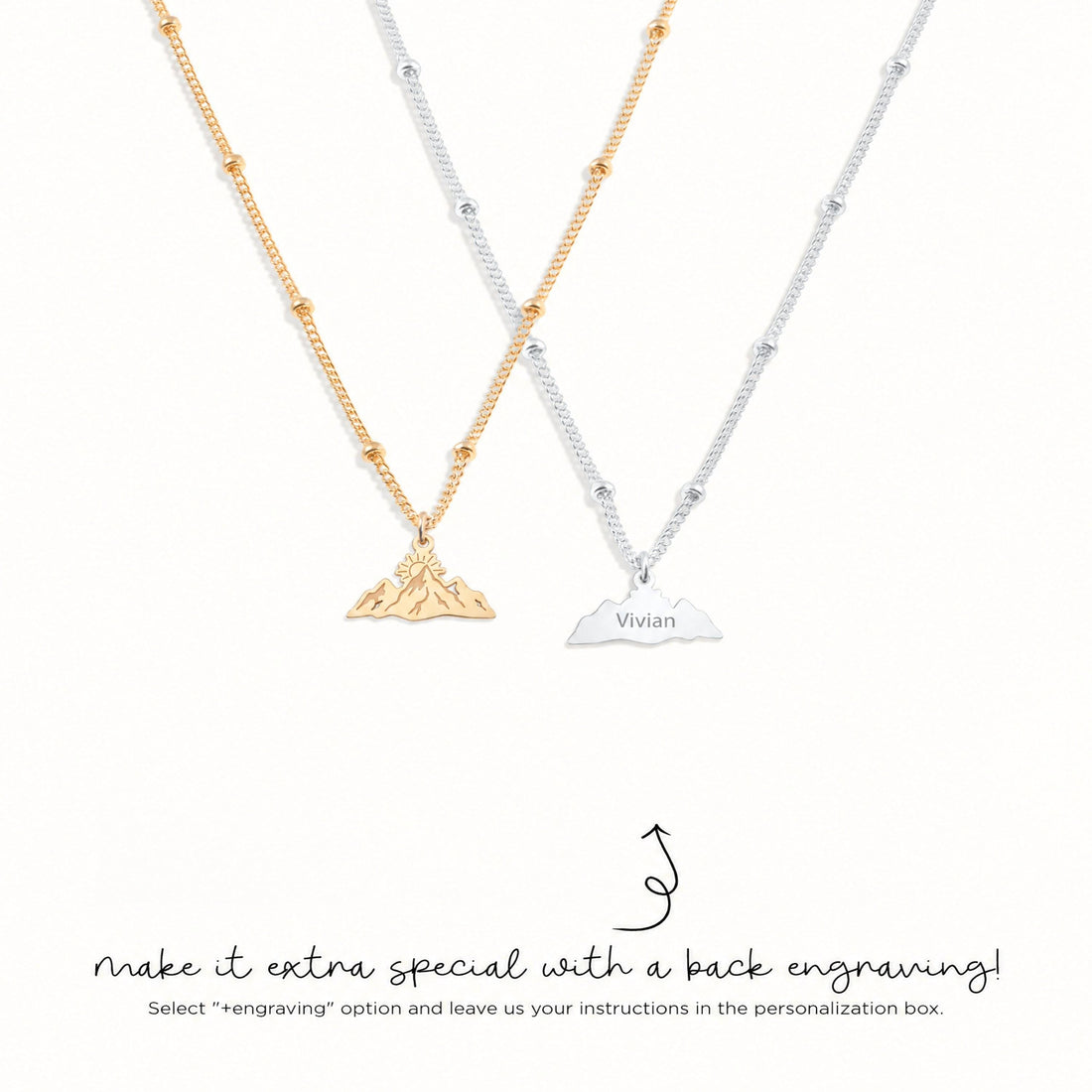 Mountain Peak Charm Necklace
