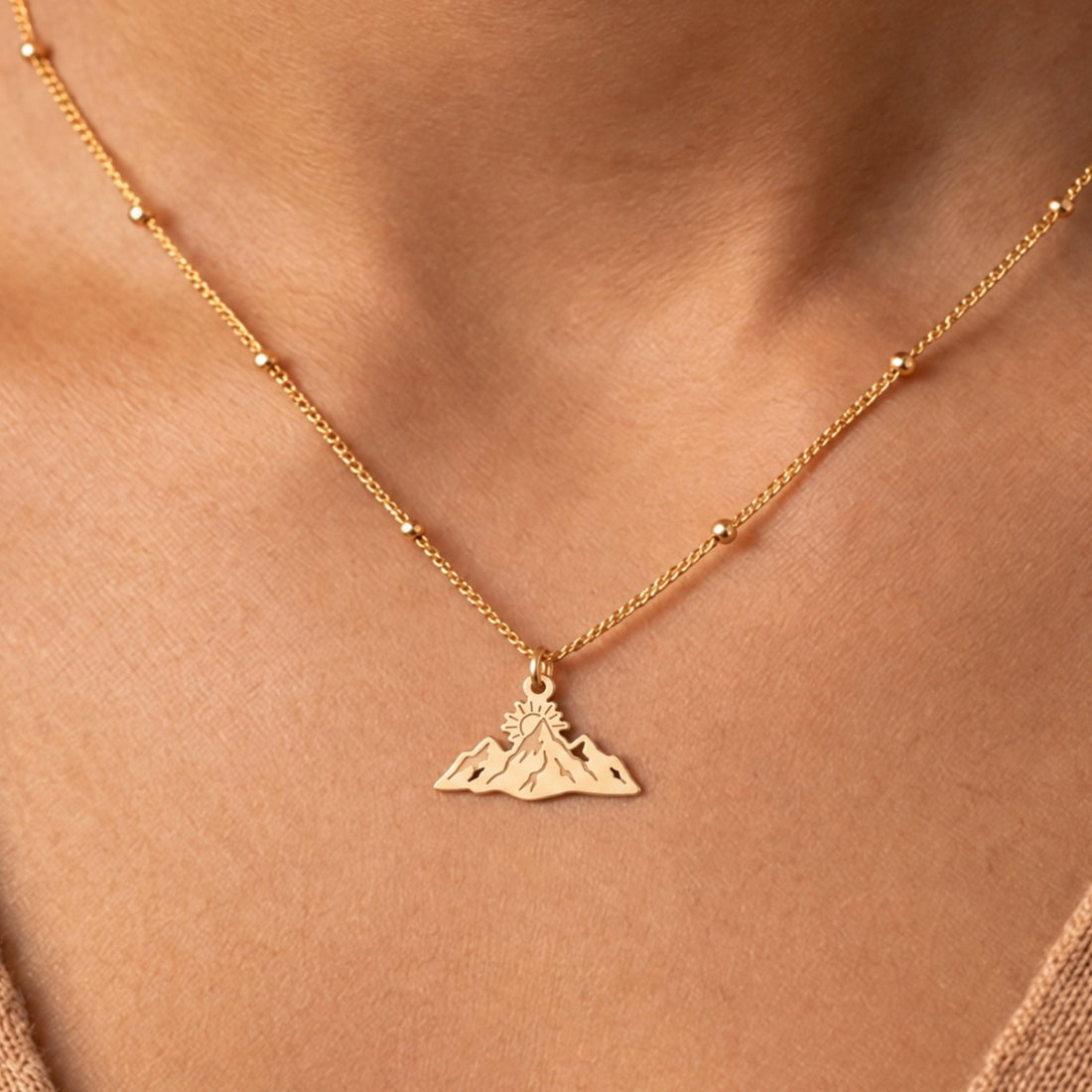 Mountain Peak Charm Necklace