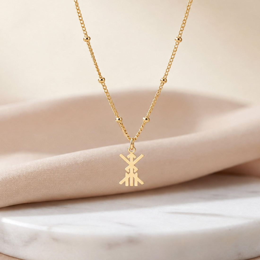 Viking Rune Symbol Charm Necklace