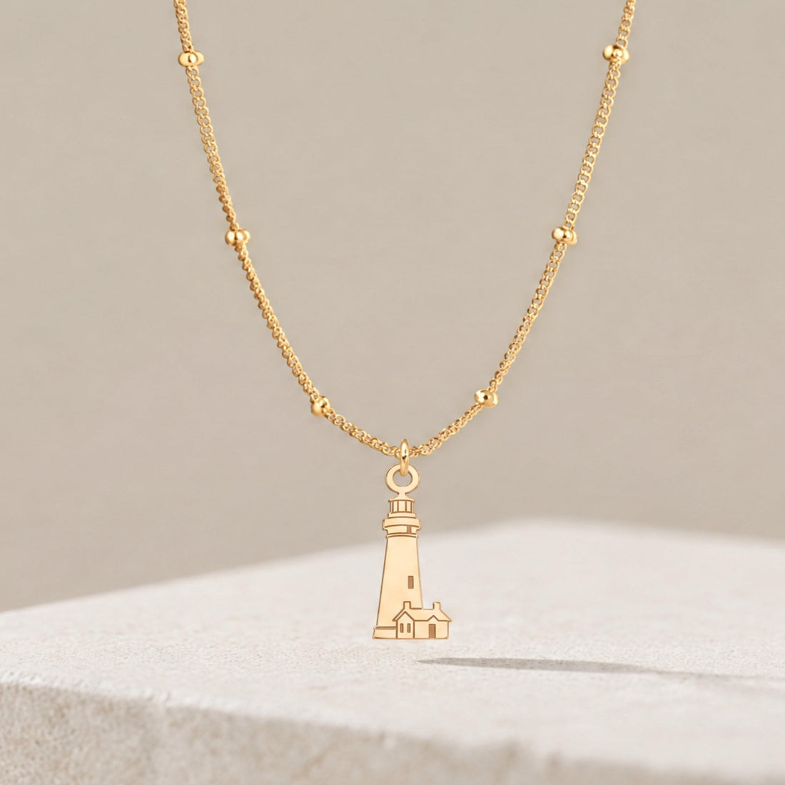 Lighthouse House Charm Necklace