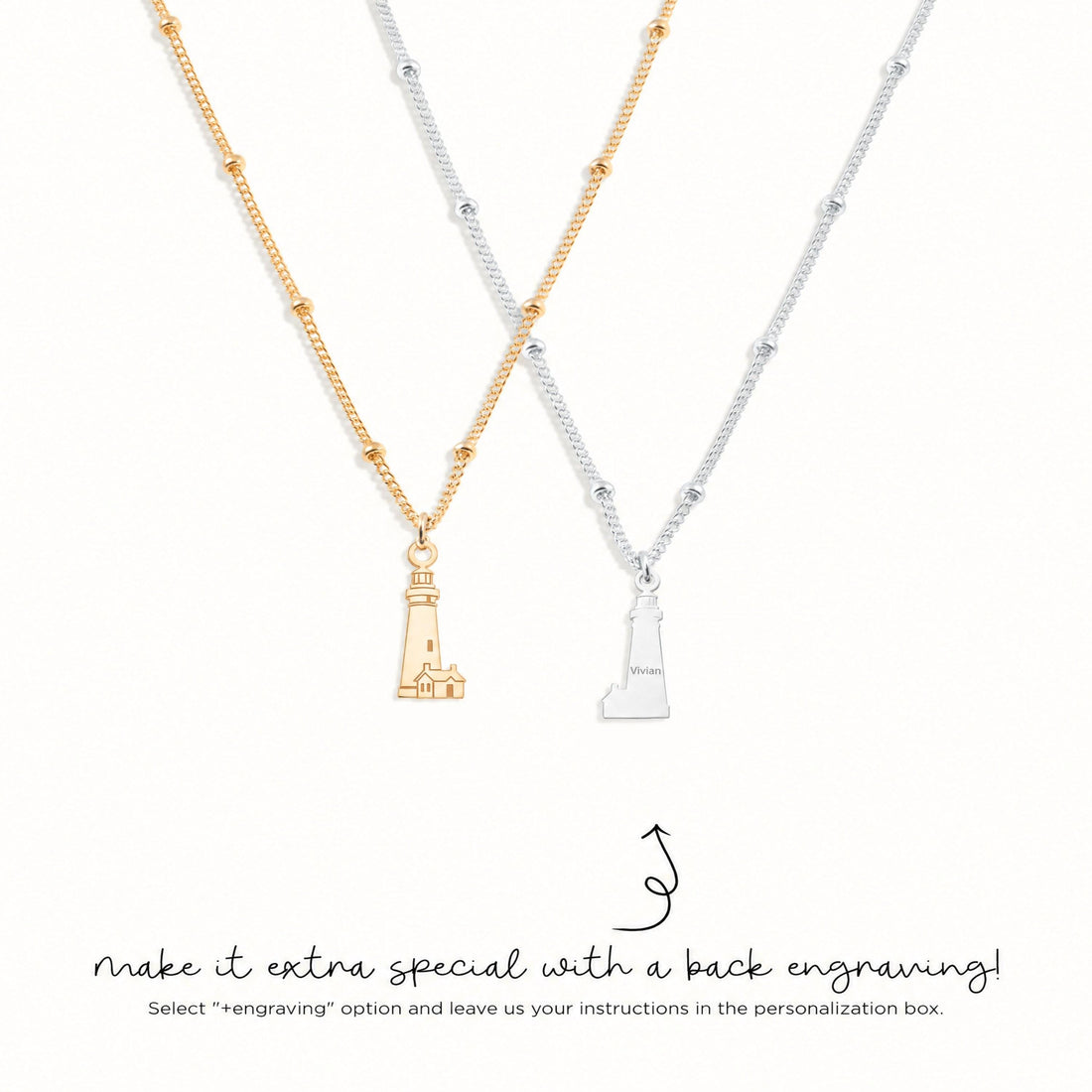 Lighthouse House Charm Necklace