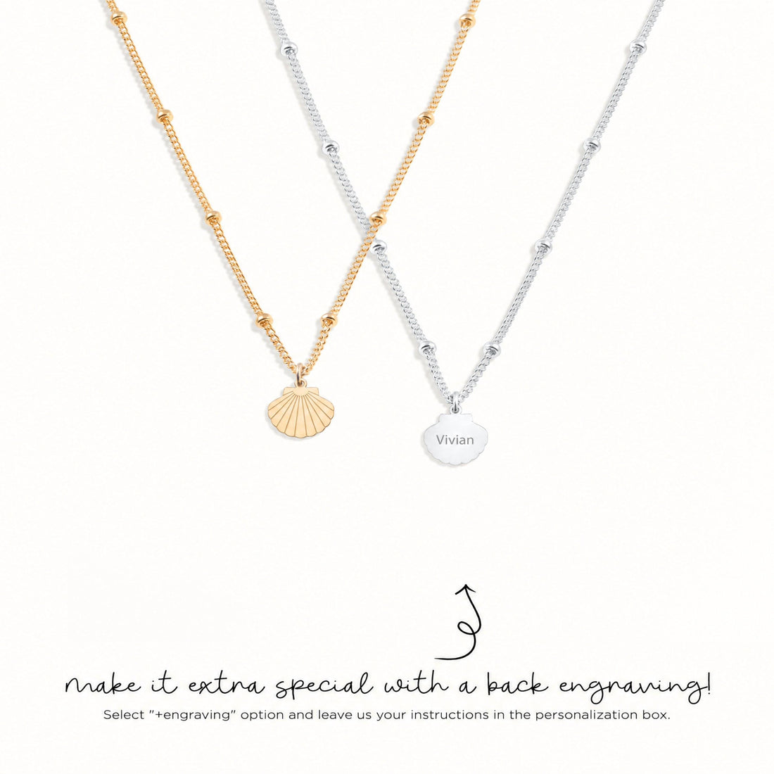 Scallop Shell Charm Necklace