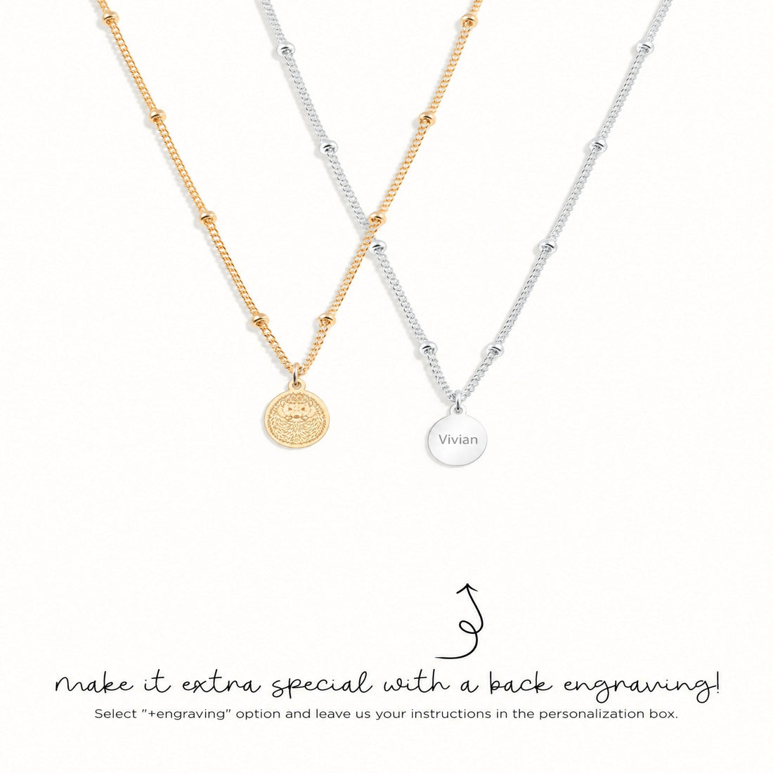 Curled Hedgehog Charm Necklace