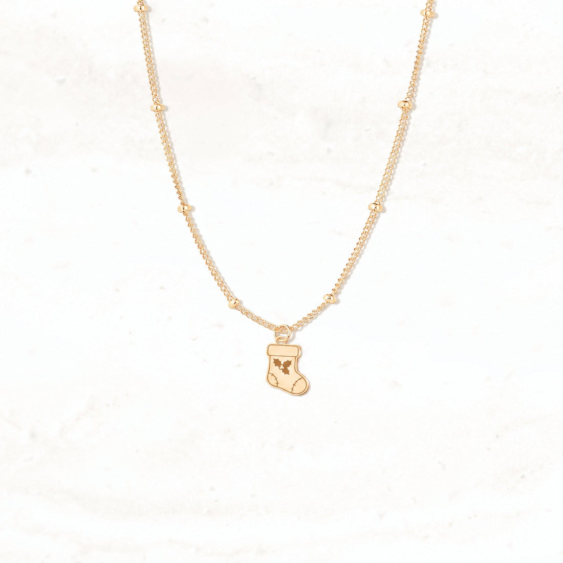 Christmas Stocking Charm Necklace