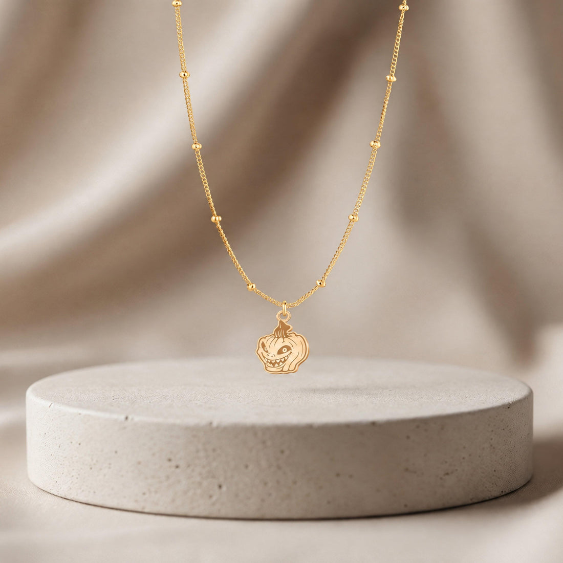 Jack O Lantern Charm Necklace