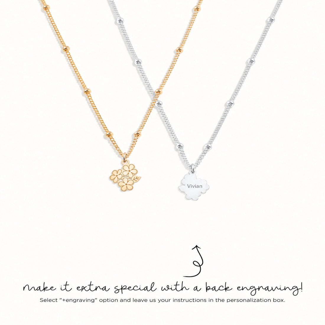 Daisy Cluster Charm Necklace