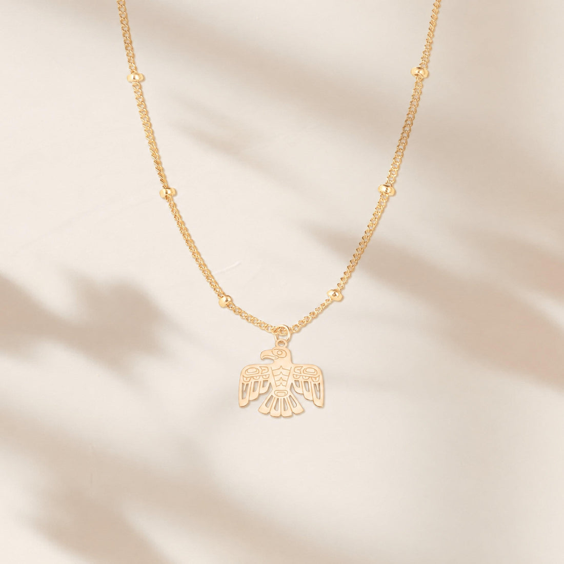 Spread Wing Eagle Charm Necklace