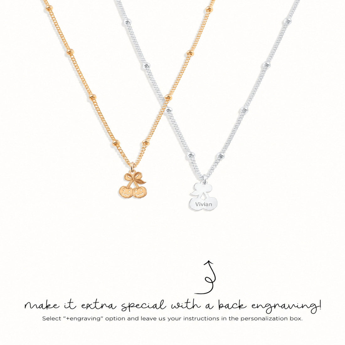 Pumpkin Duo Charm Necklace