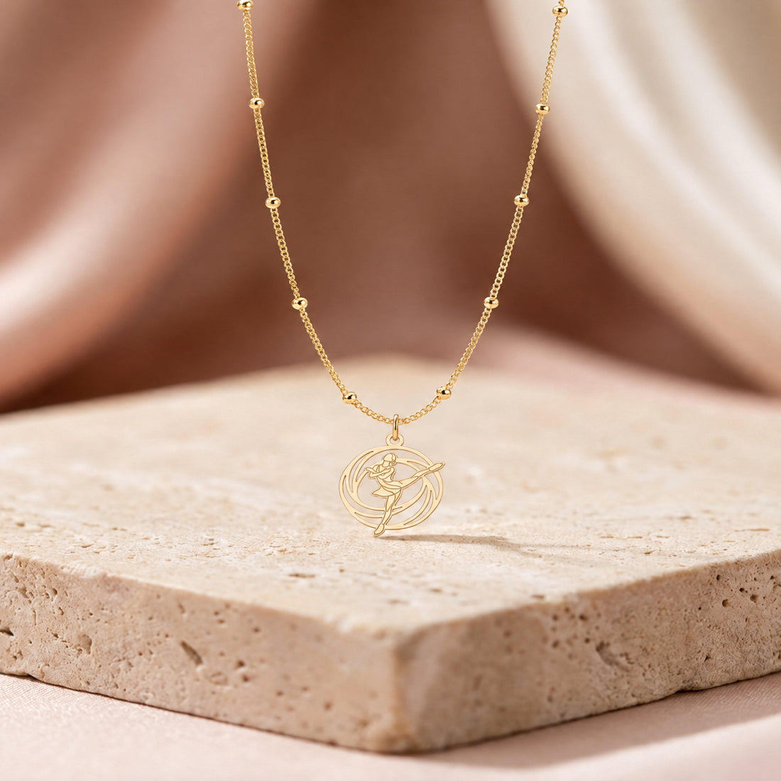 Ballet Dancer Charm Necklace