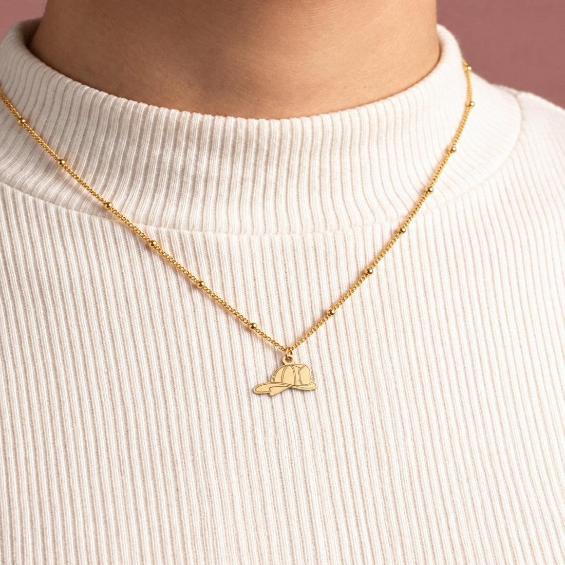 Baseball Cap Charm Necklace