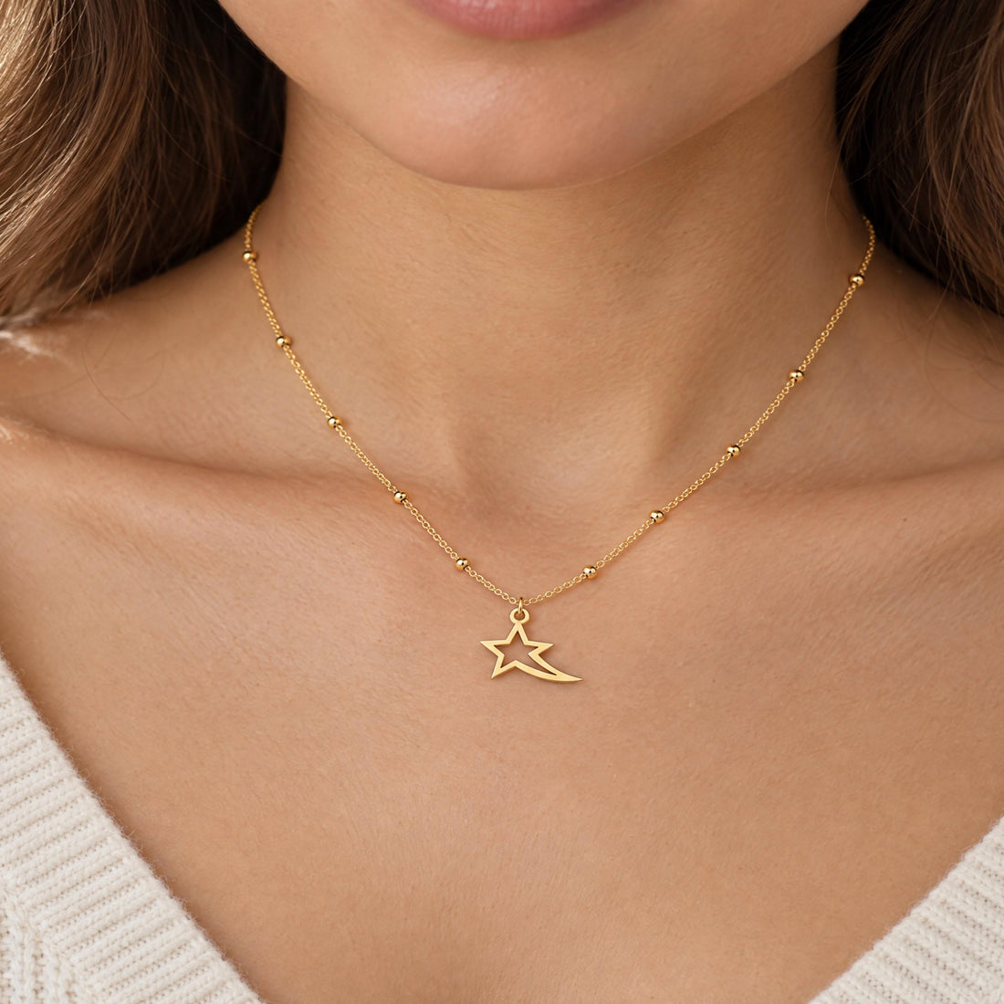 Shooting Star Charm Necklace