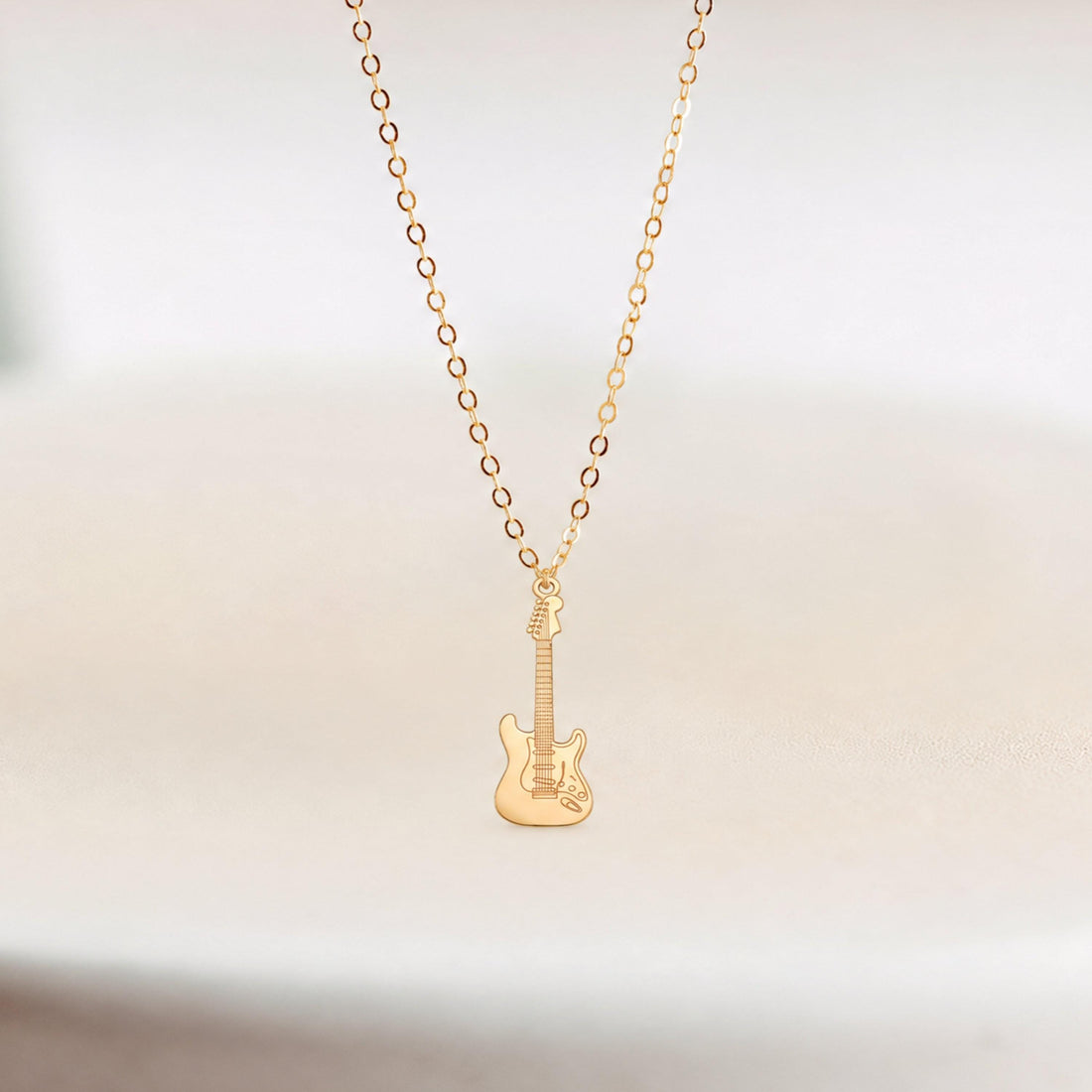 Electric Guitar Charm Necklace
