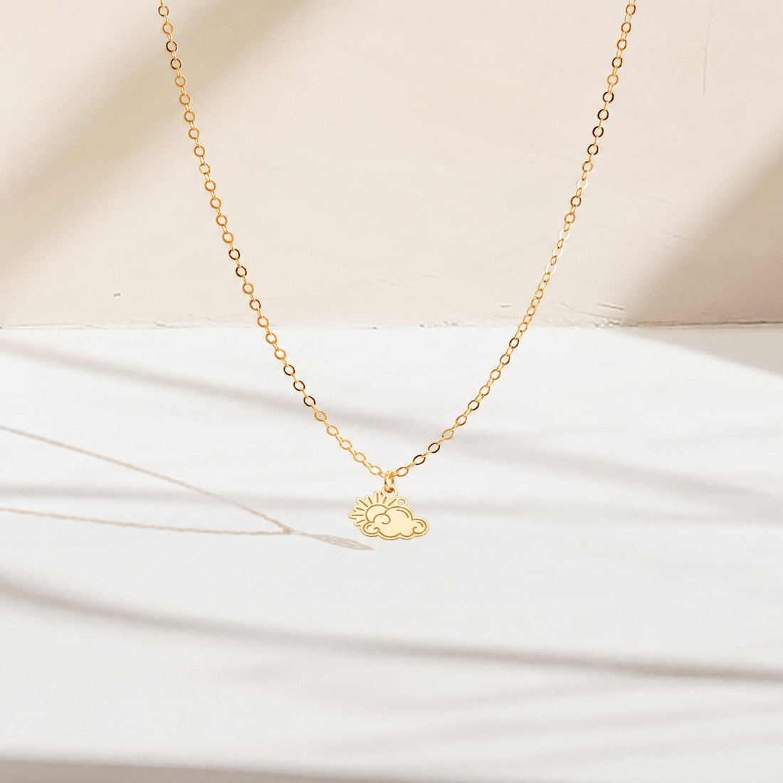 Sun Cloud Charm Necklace