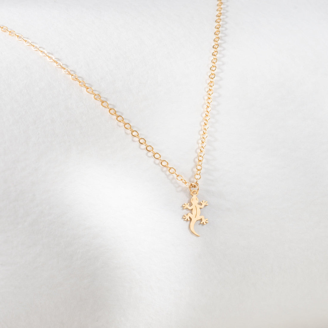Gecko Lizard Charm Necklace