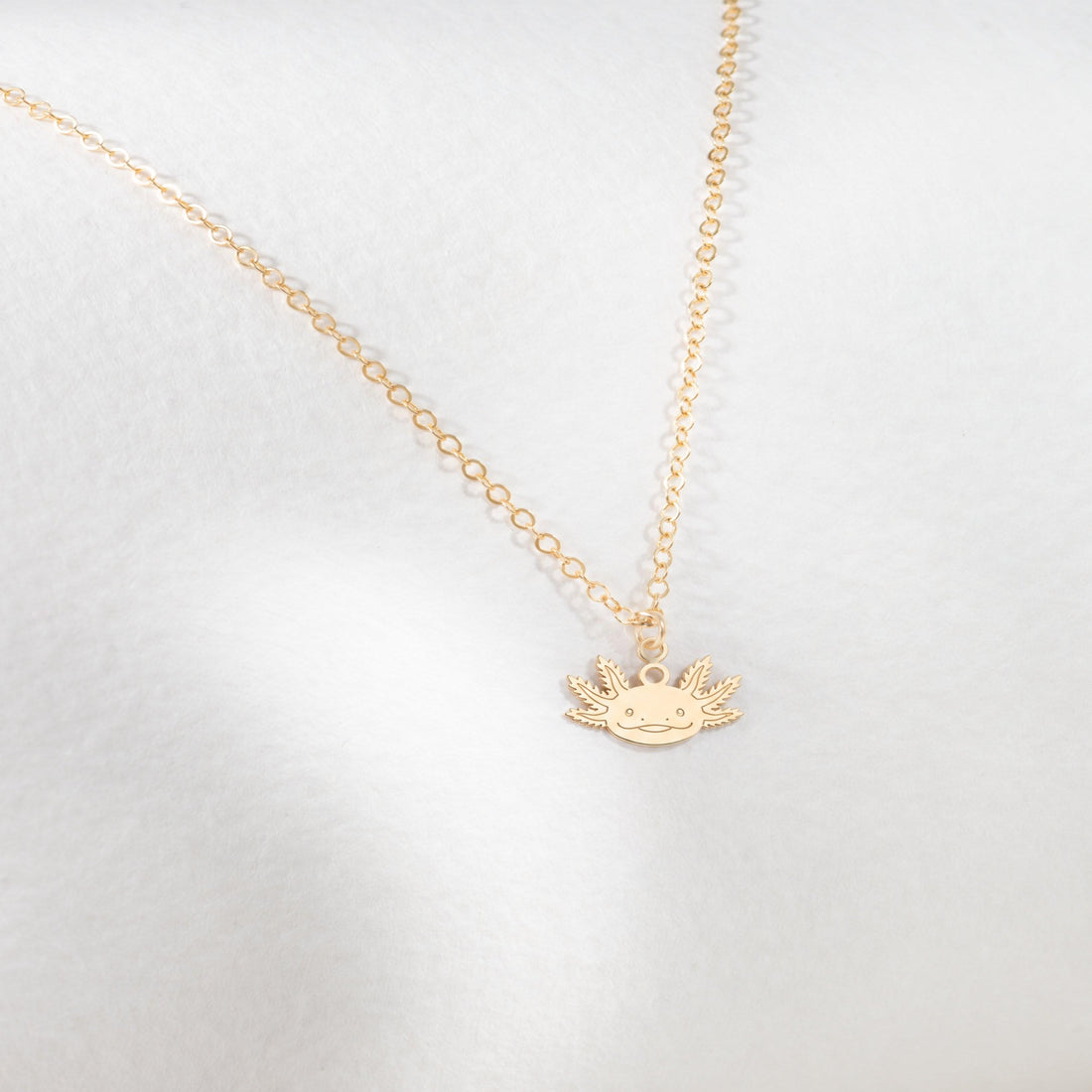 Axolotl Head Charm Necklace