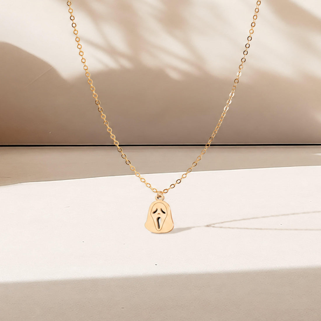 Ghostface Mask Charm Necklace