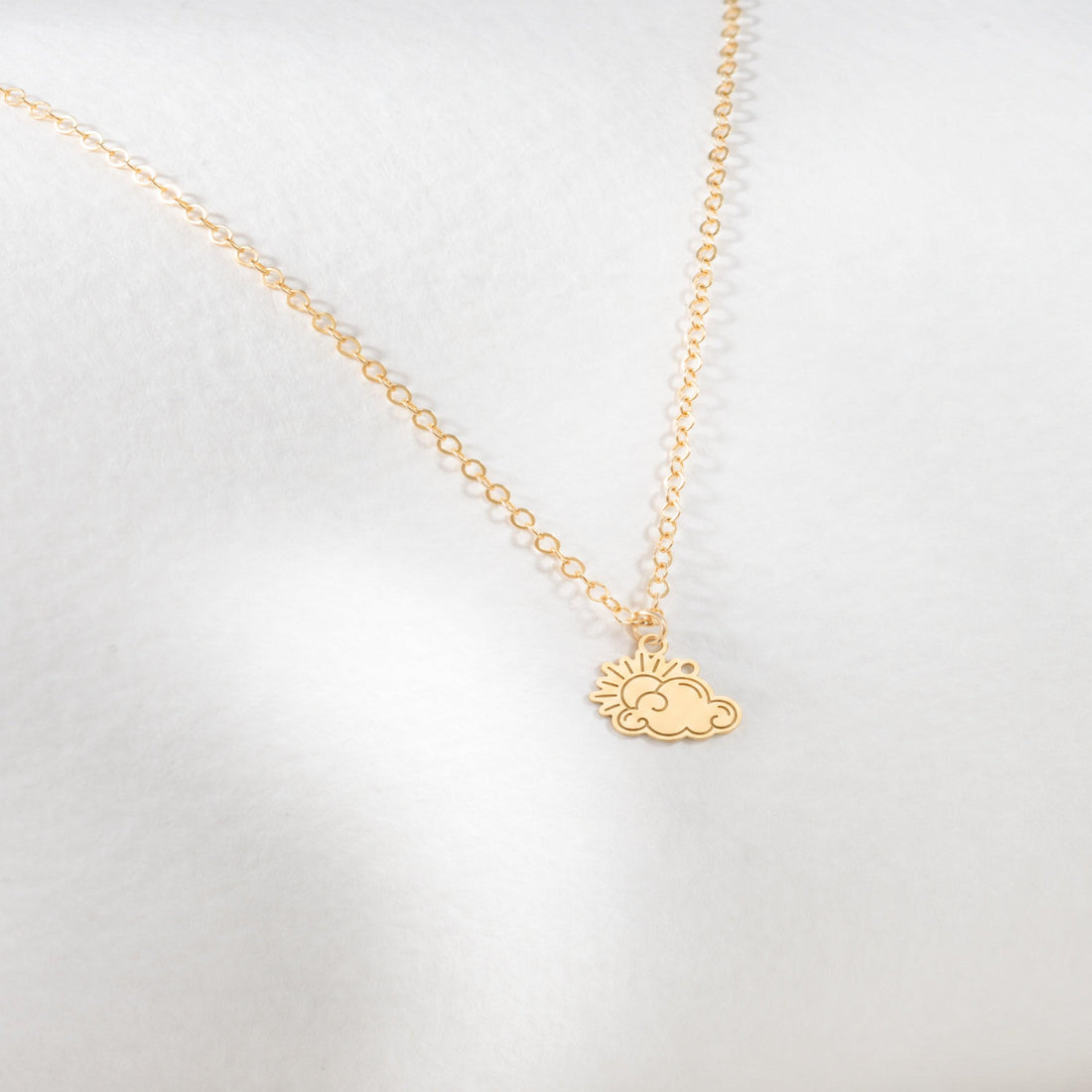 Sun Cloud Charm Necklace
