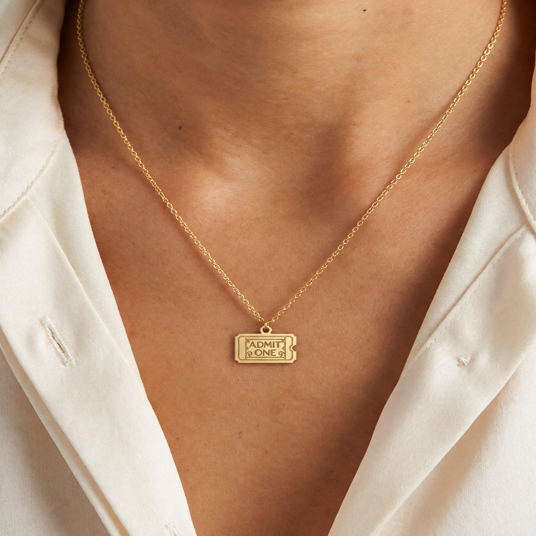 Ticket Stub Charm Necklace