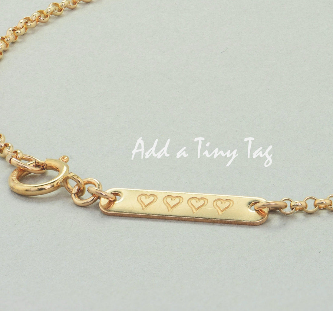 Engraved Heart Bar Necklace