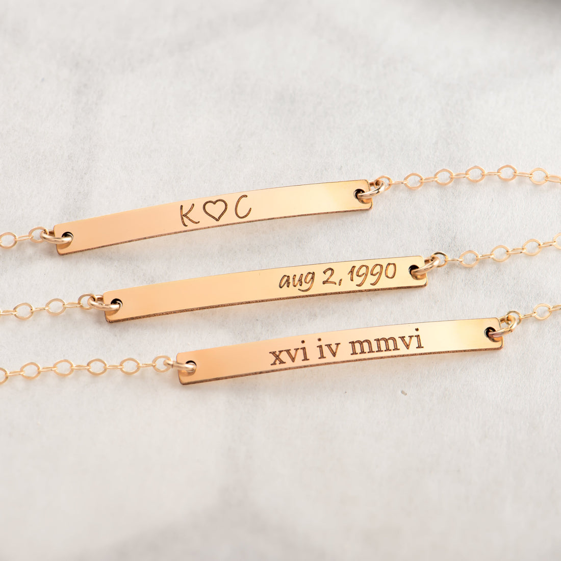 Personalized Gold Bar Bracelet