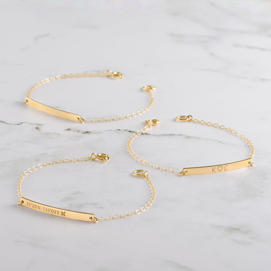 Personalized Gold Bar Bracelet