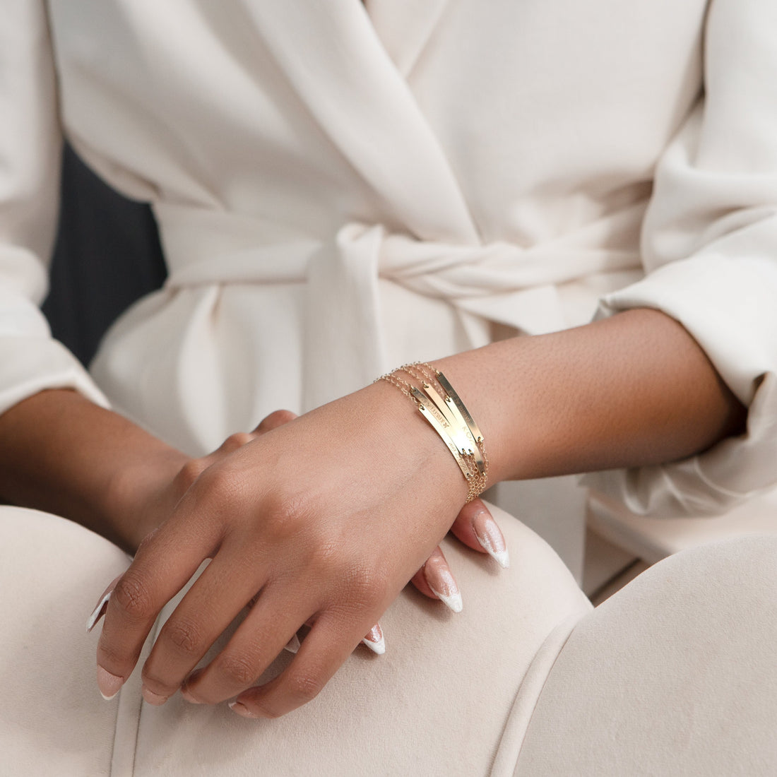 Personalized Gold Bar Bracelet