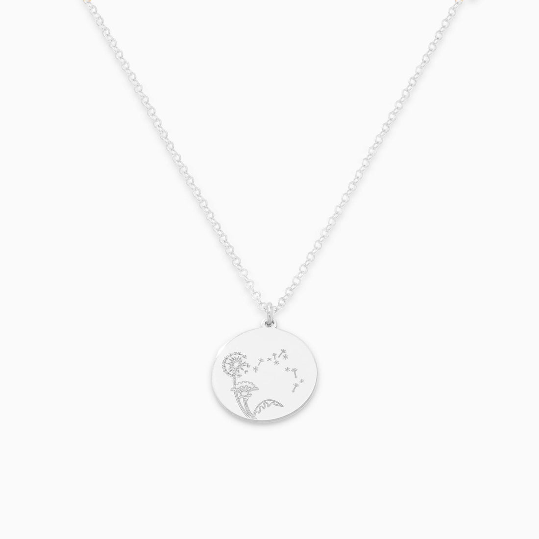Dandelion Disc Necklace