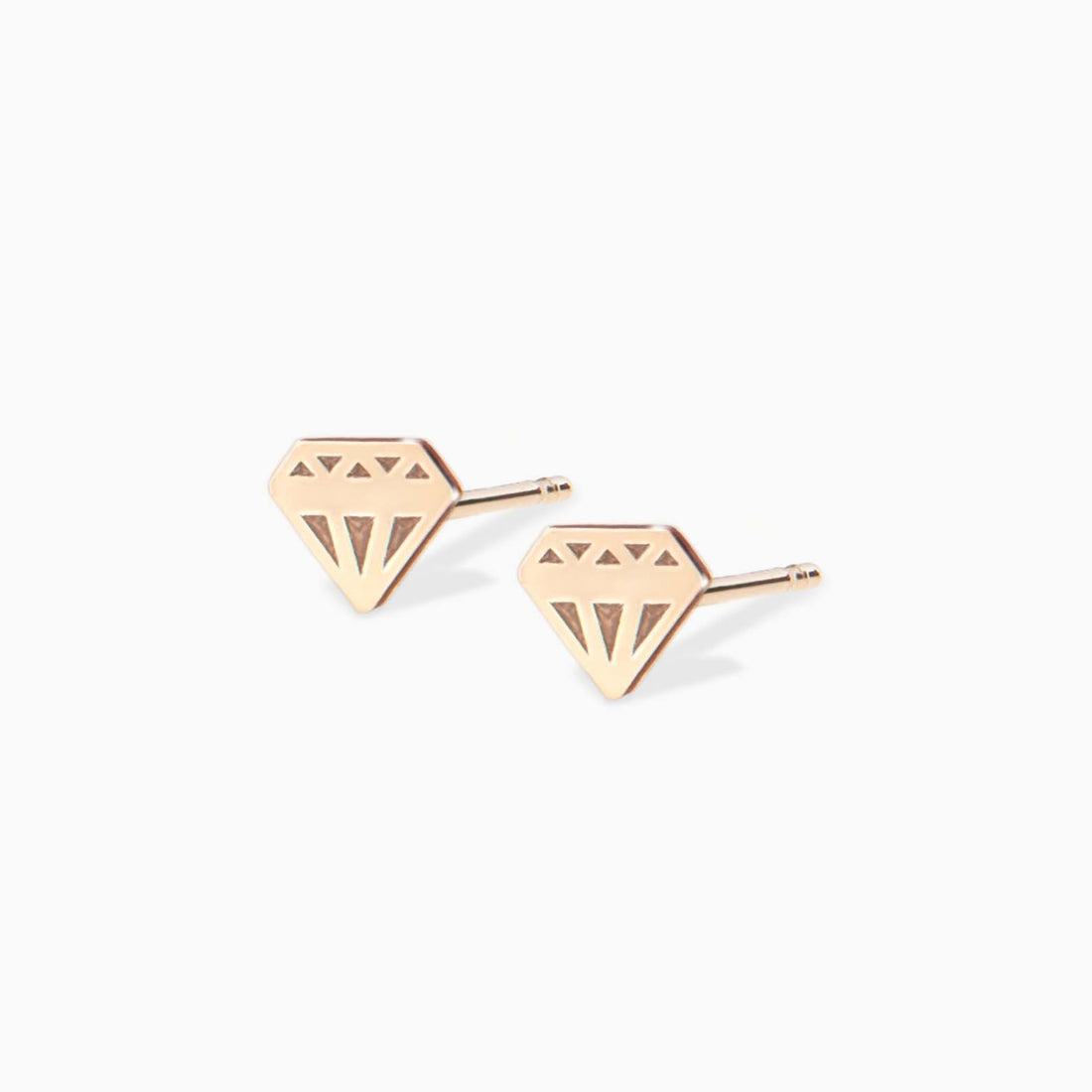 Gold Diamond Stud Earrings