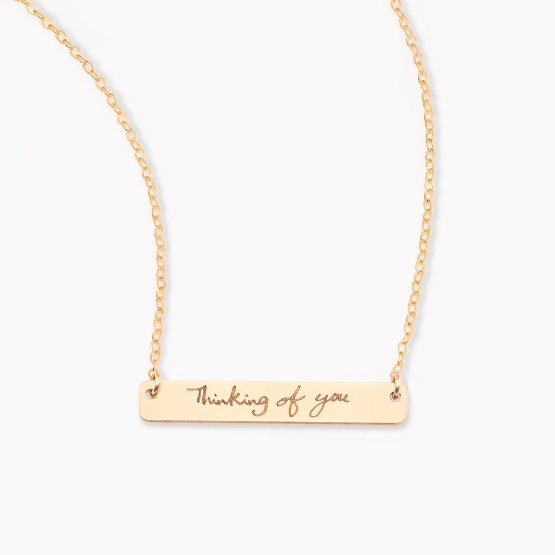 Gold Bar Necklace Personalized