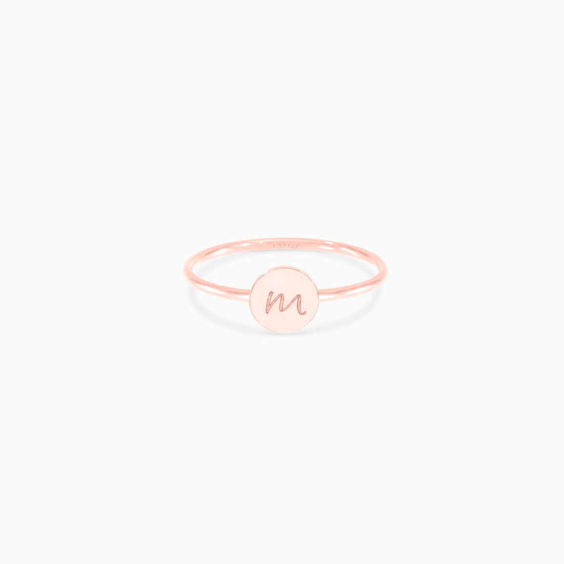 Personalized Initial Disc Ring